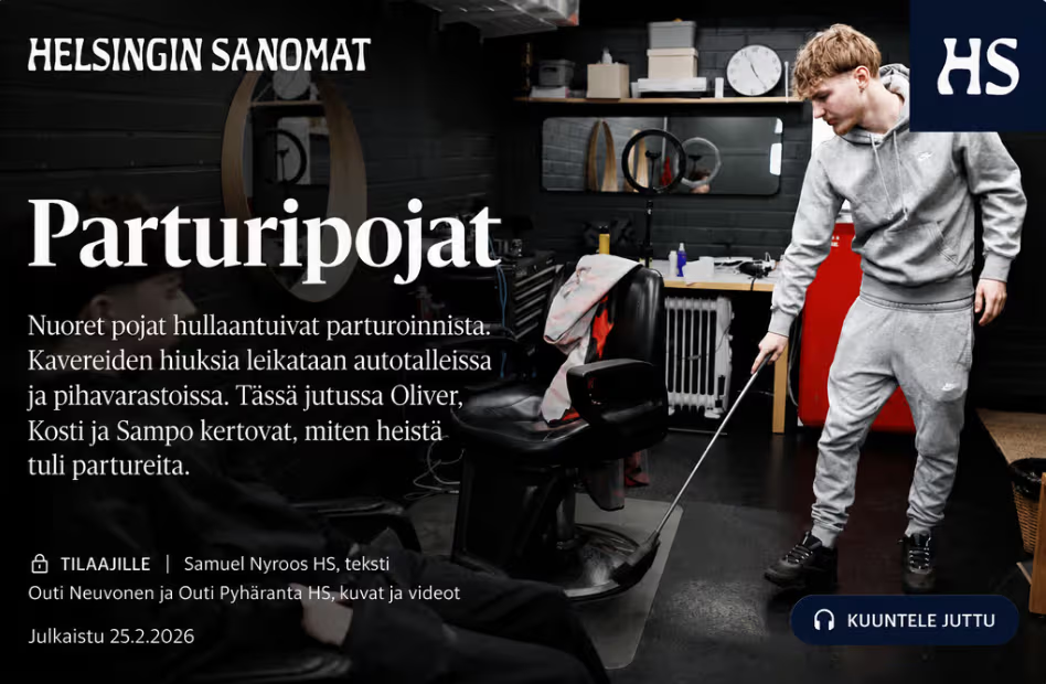 Helsingin Sanomat Parturipojat -juttu